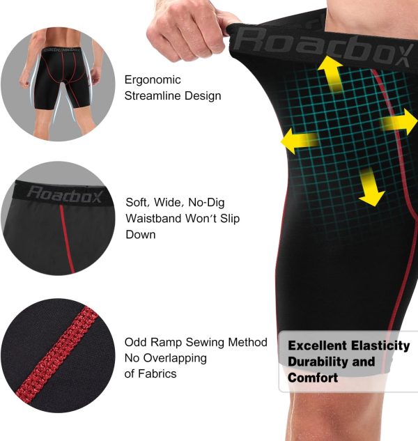 Roadbox Men's Compression Shorts-4