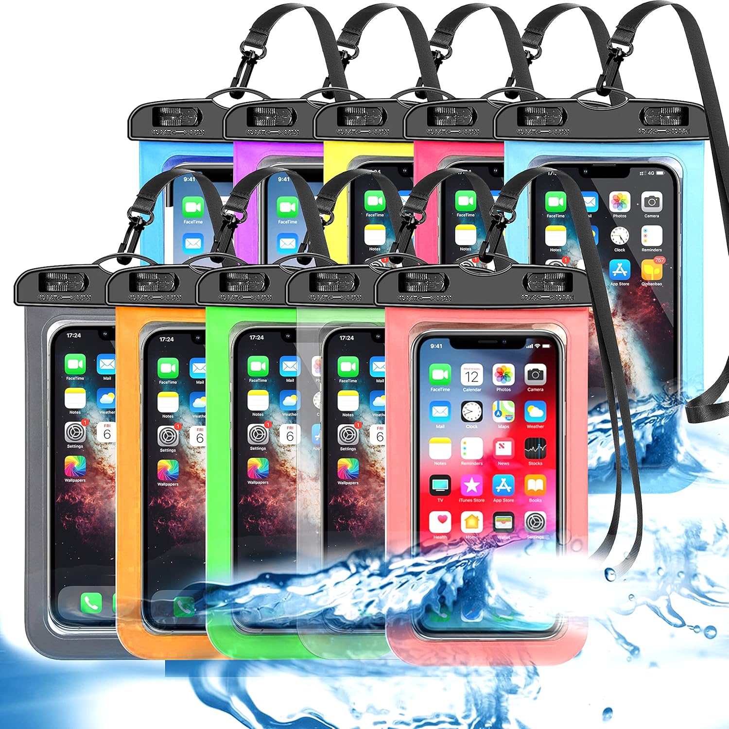 Waterproof phone case in use