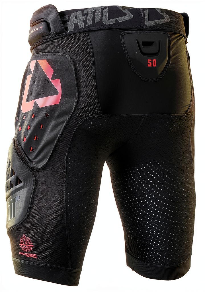 Leatt cycling compression shorts on a rider in motion