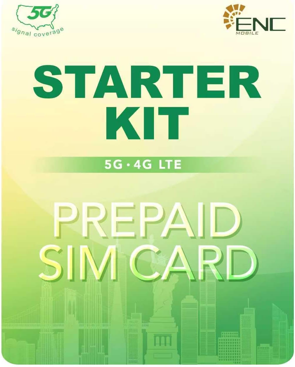 ENC Mobile No Contract SIM Card Starter Kit