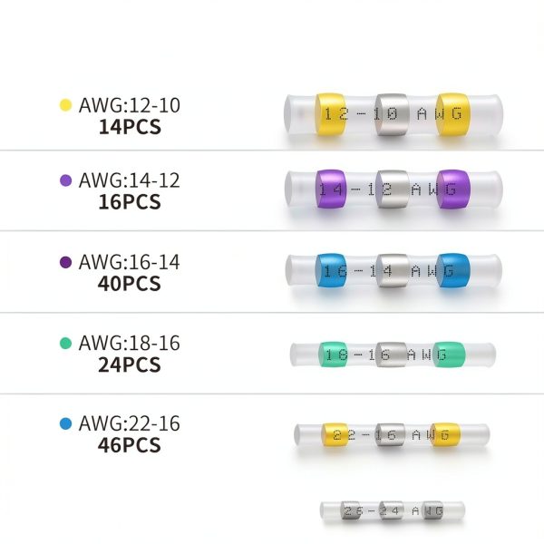 ZIPCCI Solder Seal Wire Connectors Plastic Butt-1