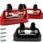 MUQIDA Dual Stud Bus Bar Terminal Block Nickel Brass Housing M10-0