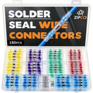 ZIPCCI Solder Seal Wire Connectors Plastic Butt-0