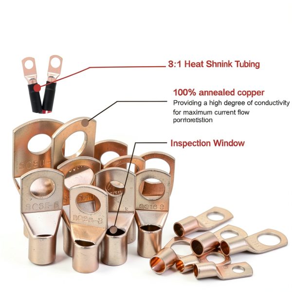 Fuzbaxy Pure Copper Butt Connectors Kit 1120pcs with 560 Shrink Tubes-6