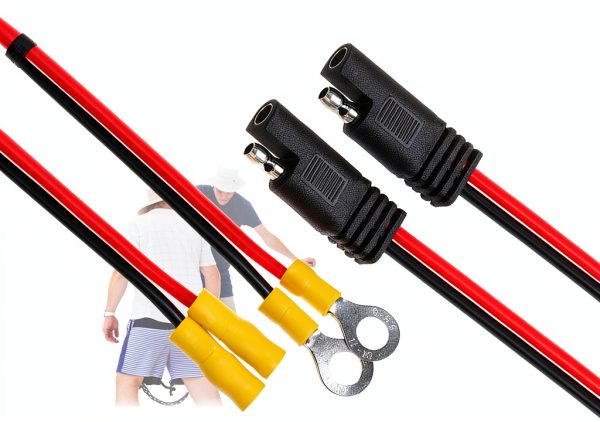 Marine Battery Connector MONDGE Quick Connect Kit 2 Pin Male Black Red-4