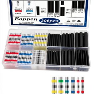 Eoppen Heat Shrink Solder Wire Connectors 206pcs En-23 Waterproof-0