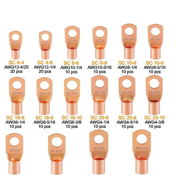 Fuzbaxy Pure Copper Butt Connectors Kit 1120pcs with 560 Shrink Tubes-3