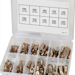 Tinned Copper Lugs Kit by Ancor 100 Piece Marine Grade Silver-0