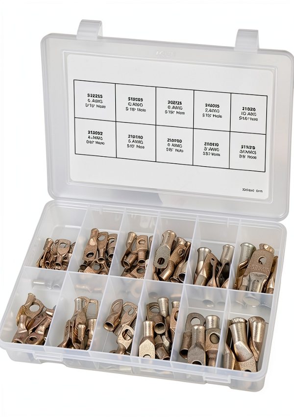 Tinned Copper Lugs Kit by Ancor 100 Piece Marine Grade Silver-0