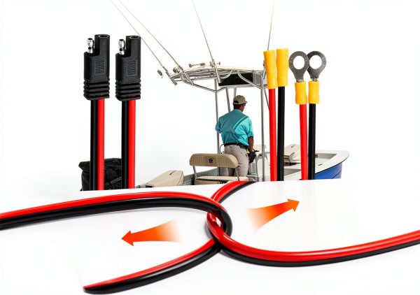 Marine Battery Connector MONDGE Quick Connect Kit 2 Pin Male Black Red-5