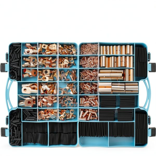 Fuzbaxy Pure Copper Butt Connectors Kit 1120pcs with 560 Shrink Tubes-1