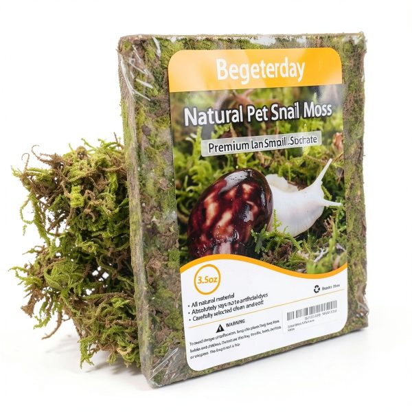 Natural Moss for Pet Snails, Perfect Pet Snail Supplies for Maintain The Humidity Levels in The Enclosure-4