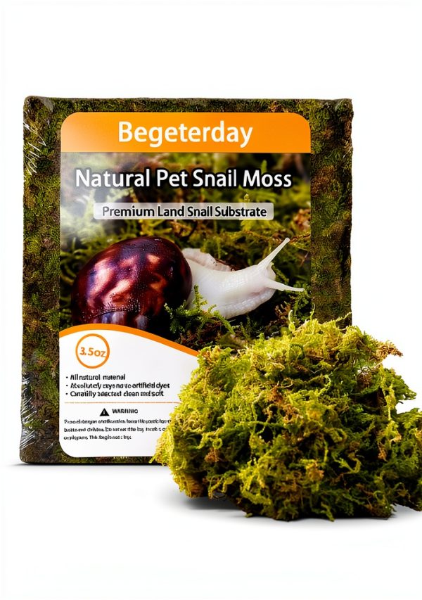 Natural Moss for Pet Snails, Perfect Pet Snail Supplies for Maintain The Humidity Levels in The Enclosure-0