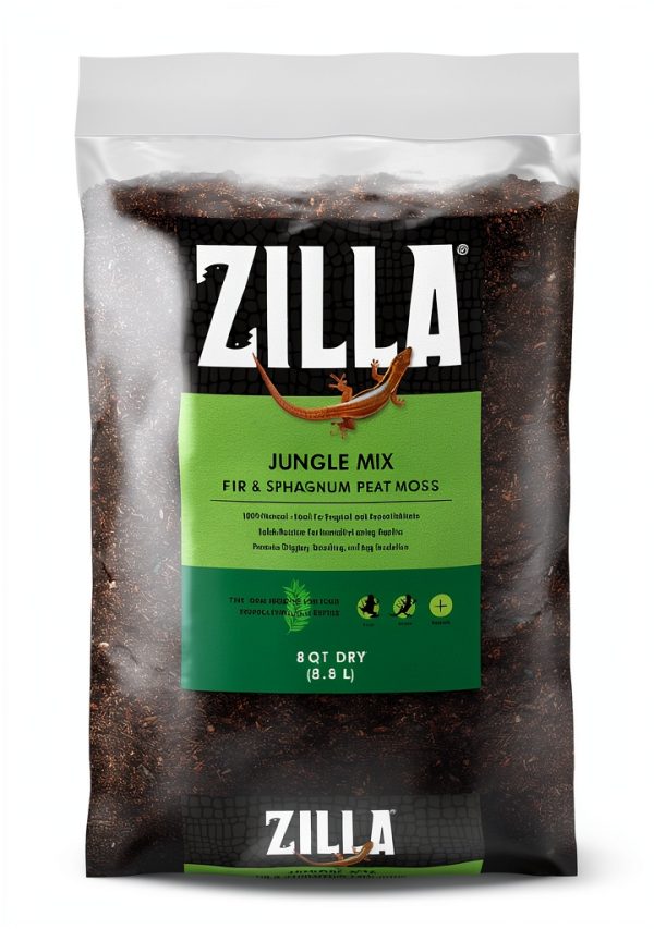 Zilla Reptile Terrarium Bedding Jungle Mix Substrate 8 Quart-0