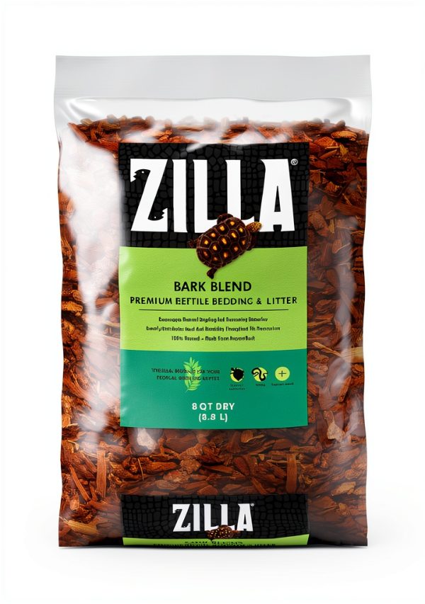 Zilla Reptile Terrarium Bedding Substrate Bark Blend, 8 Quart-0
