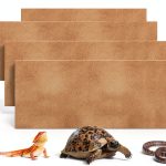 Haull 4 Pcs Reptile Carpet Pet Terrarium Floor Liners Bedding Substrate Liner Supplies Reptile Cage Mat Tank Accessories for Lizard Bearded Dragon Tortoise Snake Leopard (47 x 24 Inch, Coffee)-0